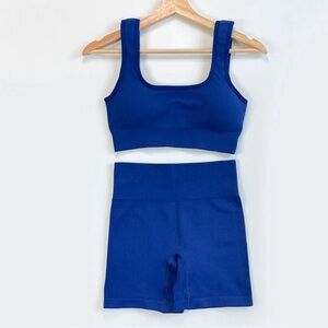 Two Piece Seamless Ribbed Work Out Set